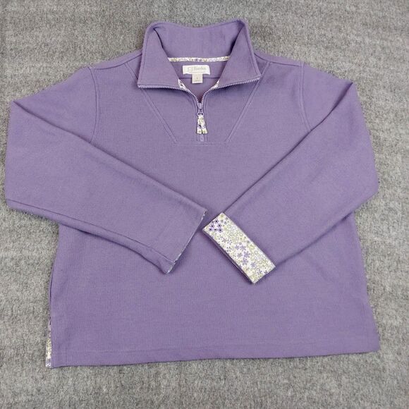 CJ Banks by Christopher Banks Women's Size X Quarter Zip Waffle Knit Flip Cuff - Picture 2 of 7